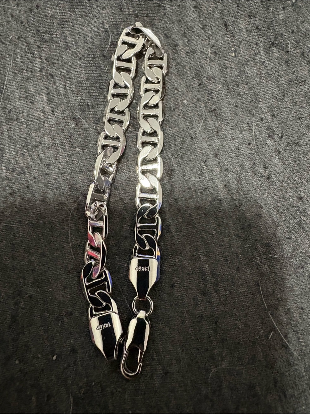 Sterling-Look Silver Chain Bracelet - Silver Color
